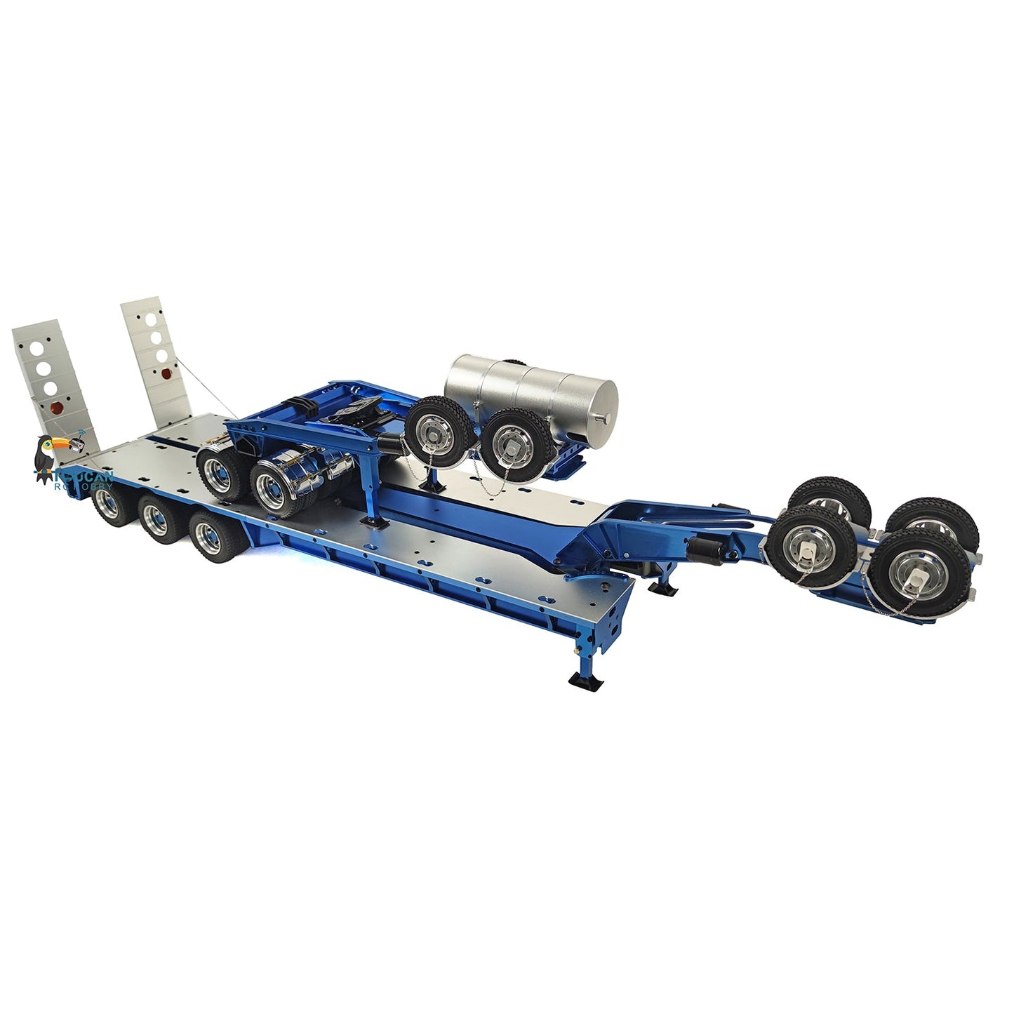JDMODEL 1.5M/59 Inches Metal Drake Trailer Variable Width for 1/14 TAMIIYA RC Tractor Remote Control Truck Work With 1/12 Trucks