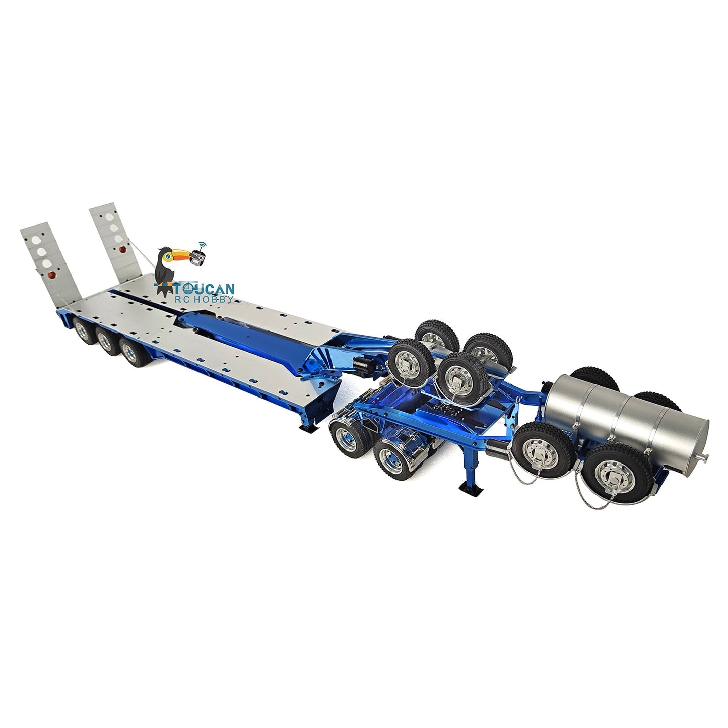 JDMODEL 1.5M/59 Inches Metal Drake Trailer Variable Width for 1/14 TAMIIYA RC Tractor Remote Control Truck Work With 1/12 Trucks