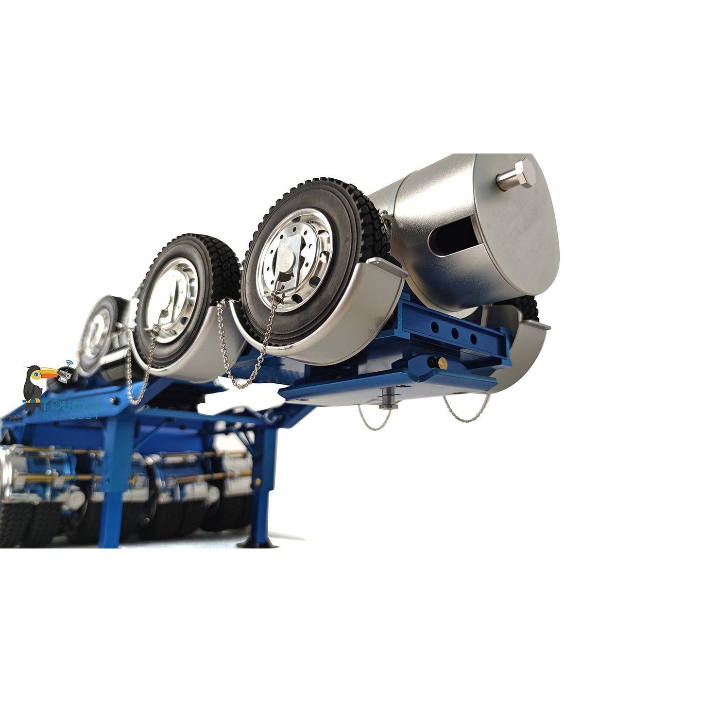 JDMODEL 1.5M/59 Inches Metal Drake Trailer Variable Width for 1/14 TAMIIYA RC Tractor Remote Control Truck Work With 1/12 Trucks