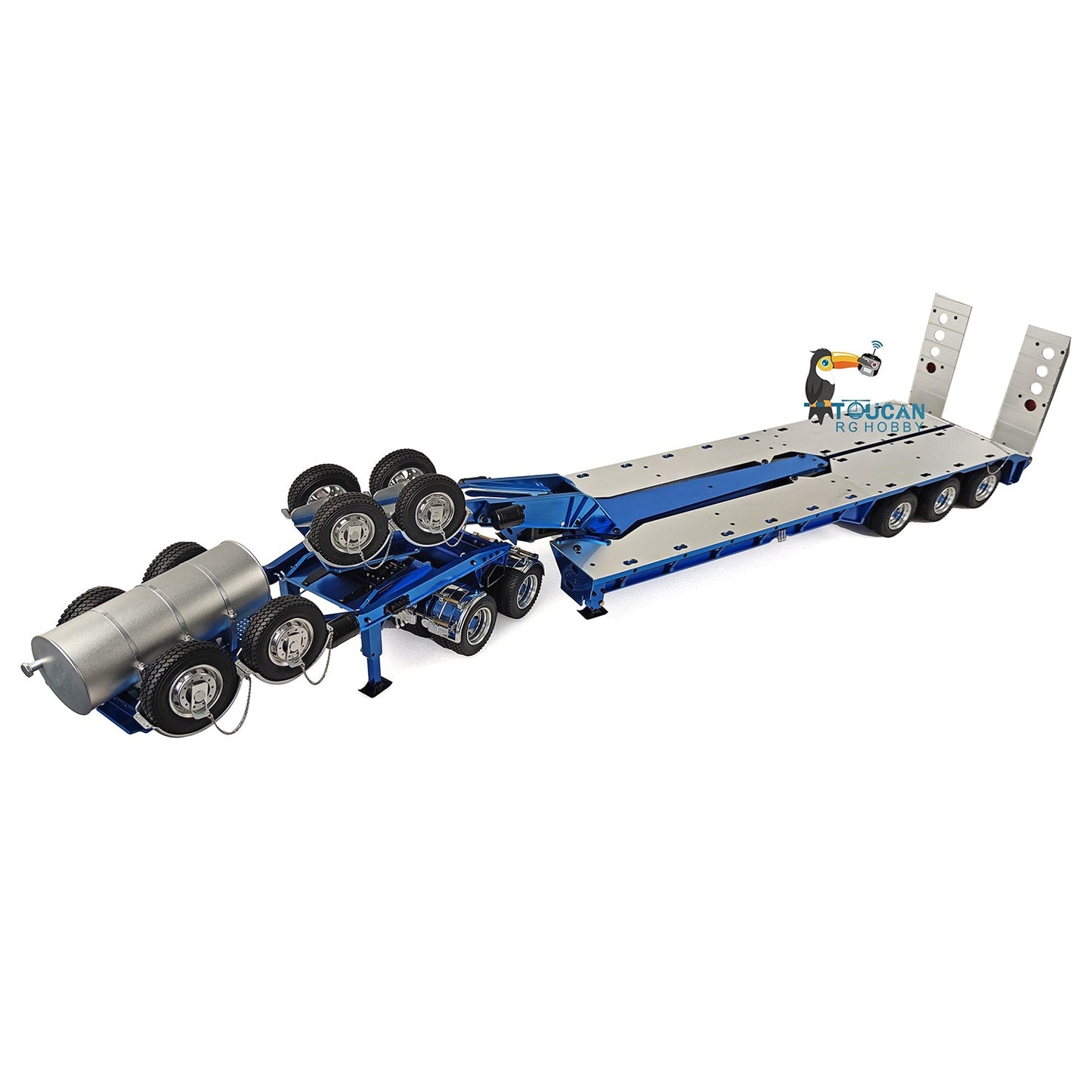JDMODEL 1.5M/59 Inches Metal Drake Trailer Variable Width for 1/14 TAMIIYA RC Tractor Remote Control Truck Work With 1/12 Trucks