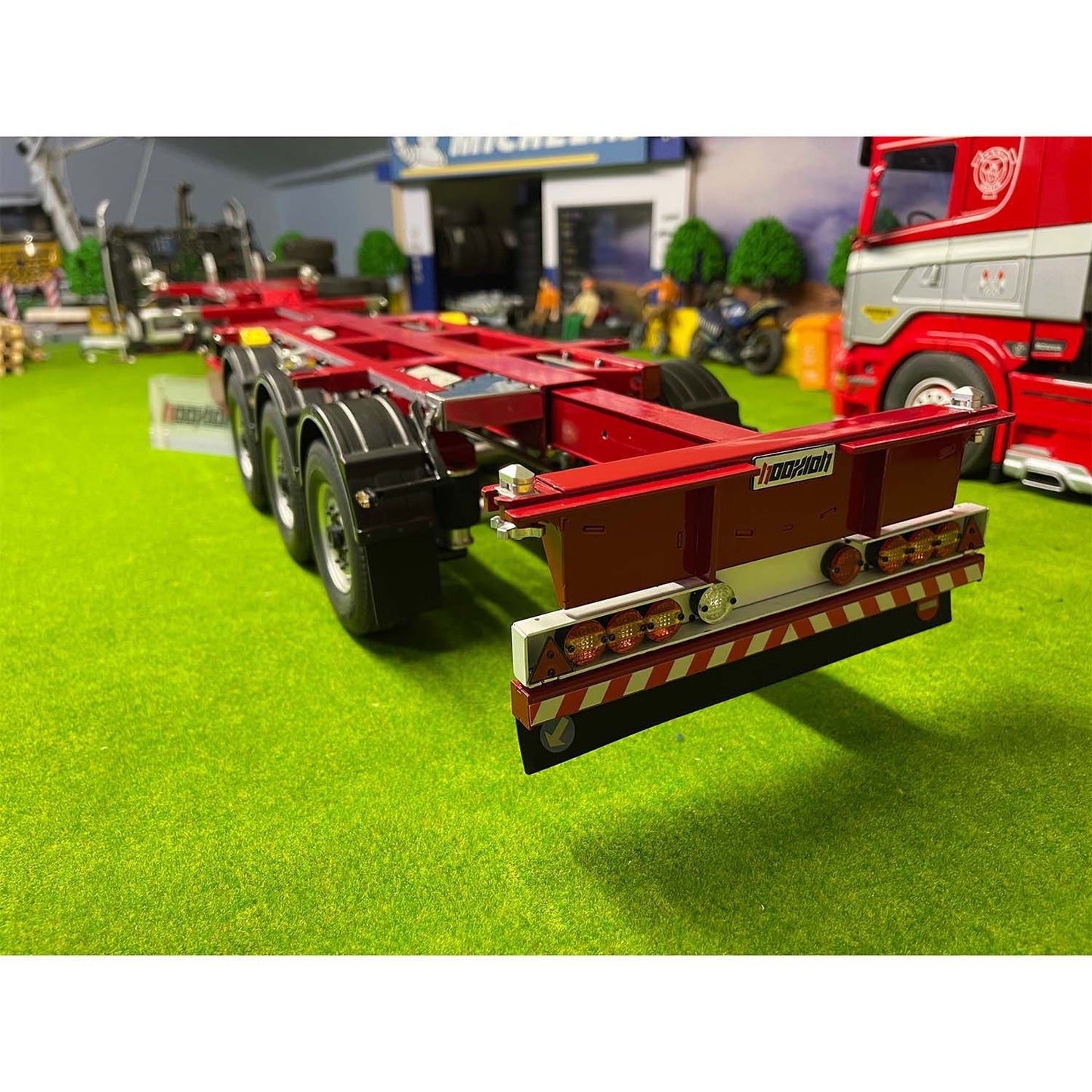 FuryBear Frame Trailer 3 Axles Stretchable for 1/14 RC Tractor Truck Radio Controlled DIY Car Hobby Models Servo