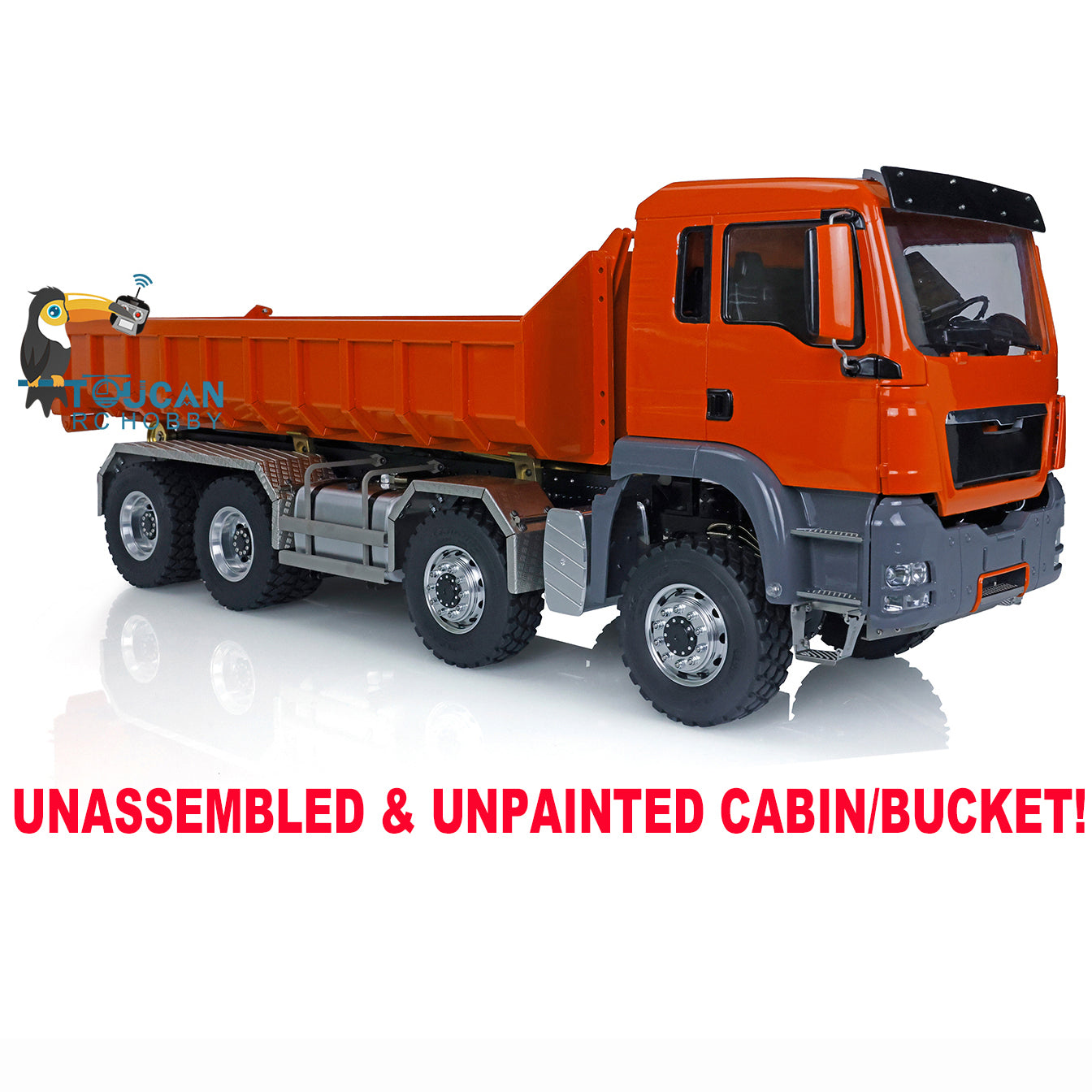 LESU 1/14 TGS 8*8 Hydraulic RC Dumper Truck Car 1/2 Transfer Case ESC Motor 3T Sound LED Light Lock Differential Steering Servo