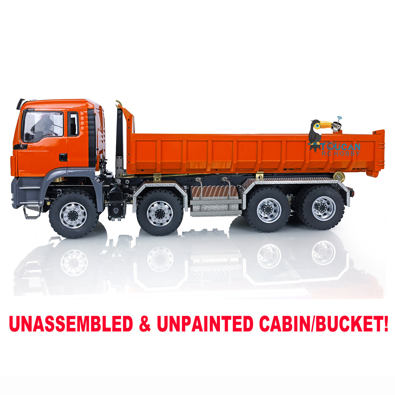 LESU 1/14 TGS 8*8 Hydraulic RC Dumper Truck Car 1/2 Transfer Case ESC Motor 3T Sound LED Light Lock Differential Steering Servo