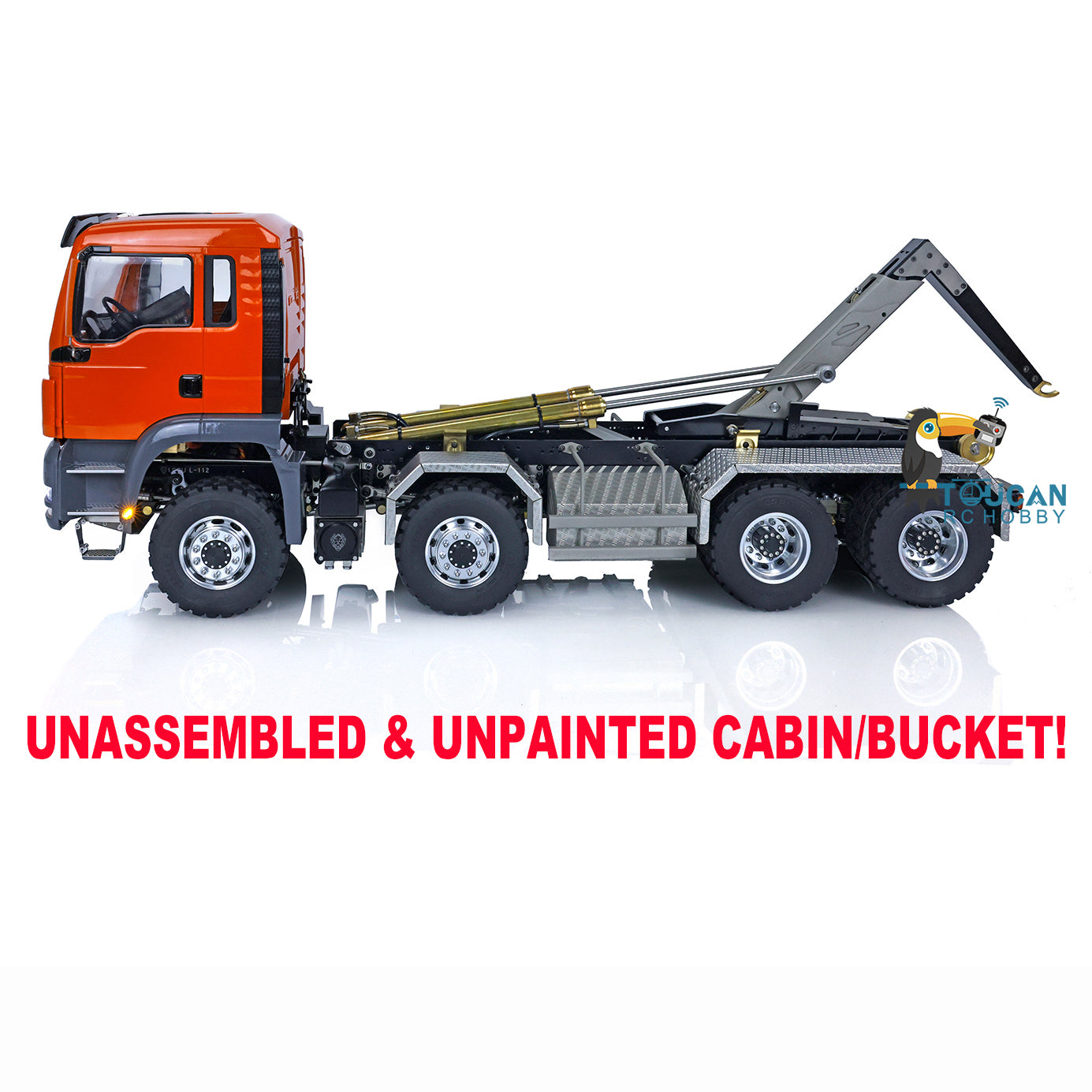 LESU 1/14 TGS 8*8 Hydraulic RC Dumper Truck Car 1/2 Transfer Case ESC Motor 3T Sound LED Light Lock Differential Steering Servo