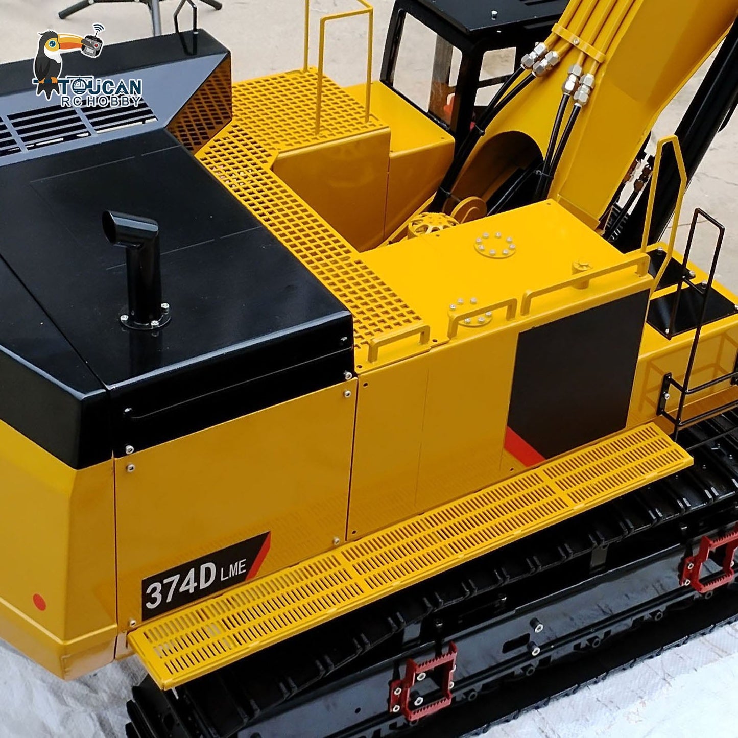 C374 Huge 1/8 RC Hydraulic Excavator 374 Metal Heavy Duty Digger RTR Radio Controlled Construction Vehicles Models Flysky Radio