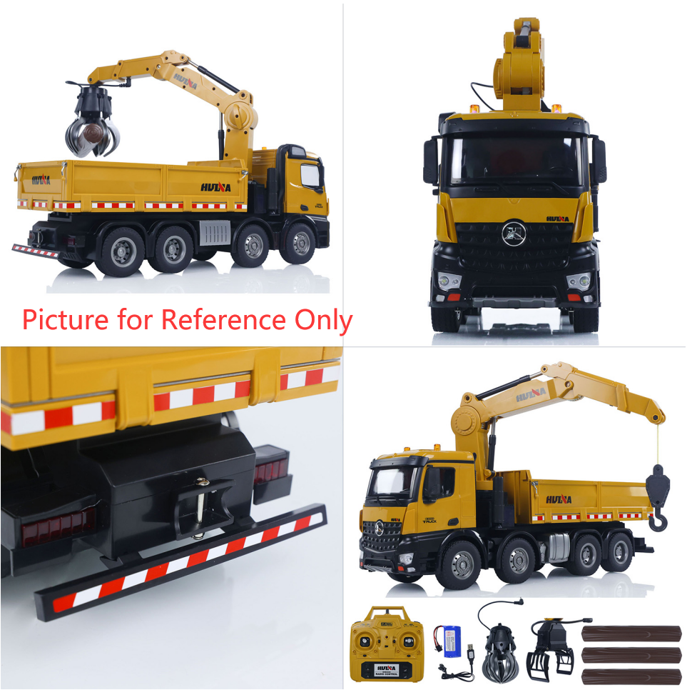 Second Hand CA Stock HUINA 1538 1/14 RC Timber Grab Truck Dumper Remote Control Model Toy Vehicles 2.4G Radio Battery