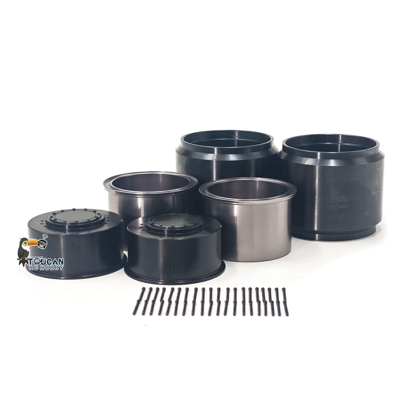 Metal Manual Quick Coupler Wheel Hub Rubber Tire Metal Fork for JDModel JDM-198 ZW370 RC Hydraulic Loader Model DIY