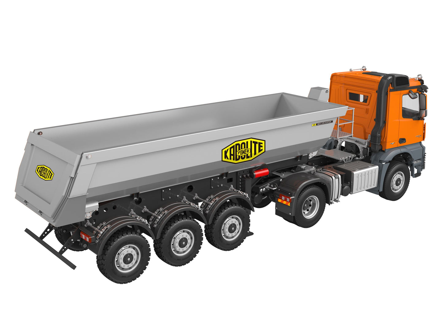 New Arrival Kabolite RTR Car 1/14 Scale 4X4 RC Tractor Truck 5801 3Axles AWD With Electric Lifting Hopper Dump Trailer Tipper Battery