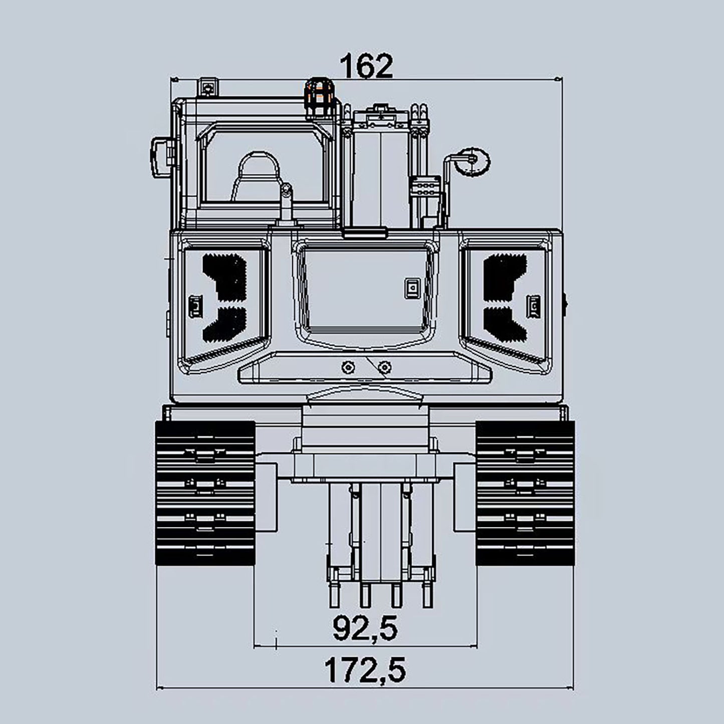 Metal 1/14 RC Hydraulic Excavator C308 308 Radio Controlled Digger Construction Vehicle RTR Model Flysky ST8 Radio Battery