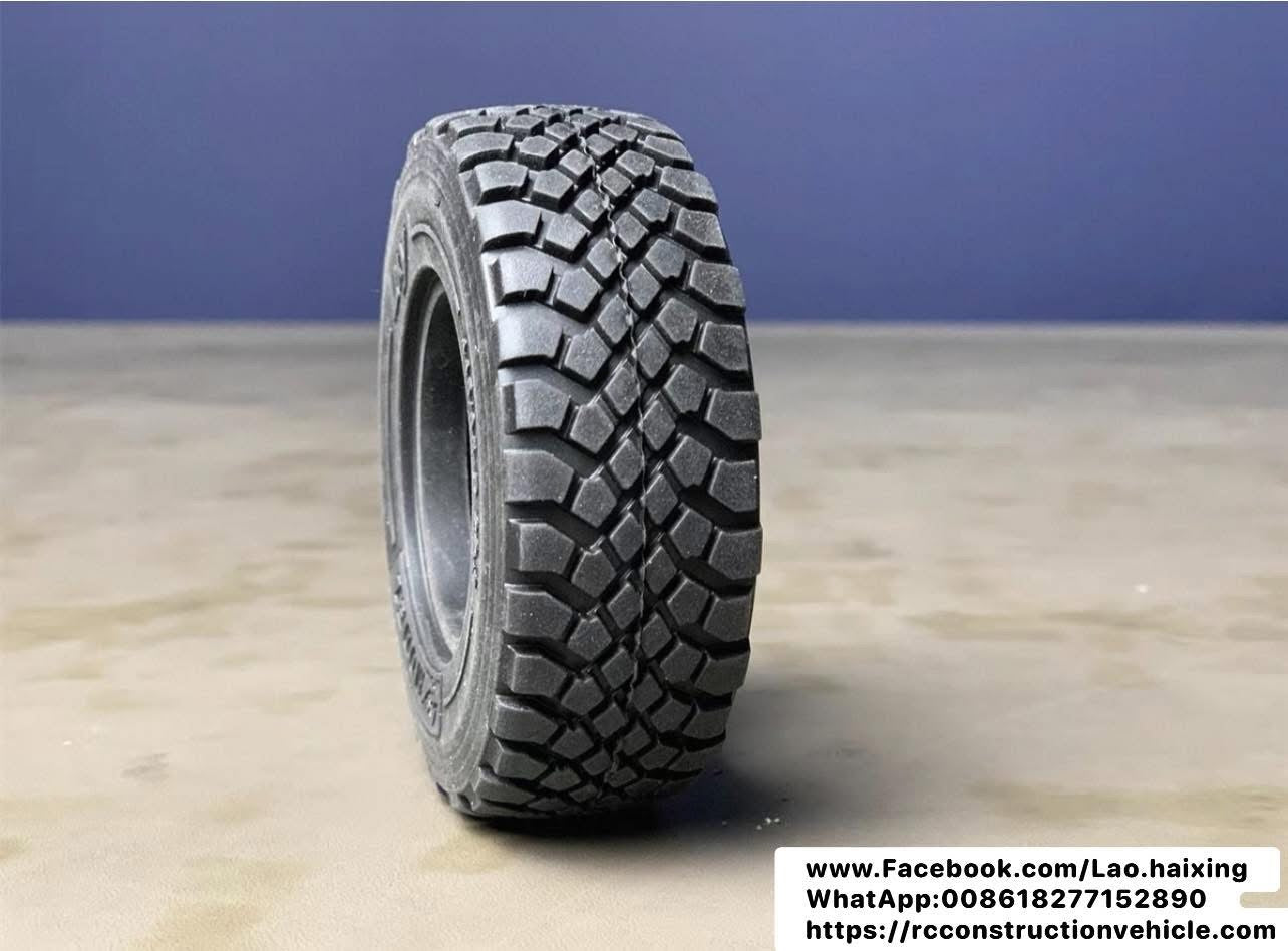 Free shipping Wheel Metal Hub Rubber Tire for 1/14 RC Hydraulic Radio Control Dump Truck Model Car DIY