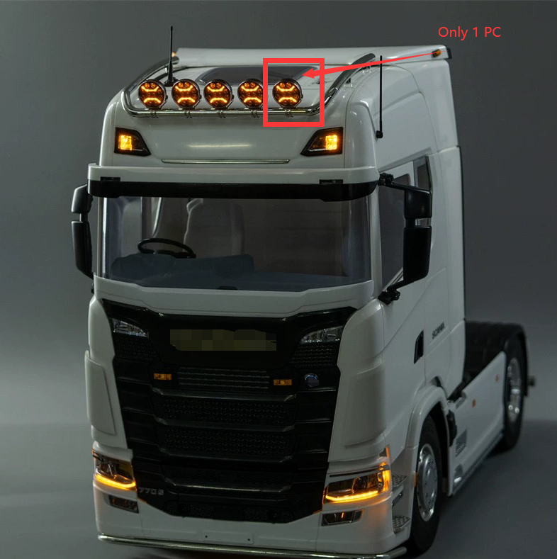 1PC Multi-mode Spotlight Headlight Light For 1/14 Tractor Truck Model DIY Decorative Parts