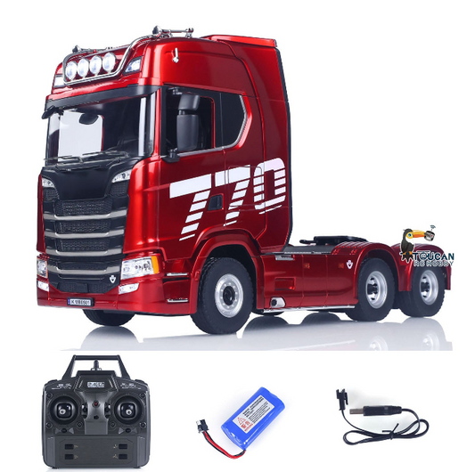 770S Plastic 1/18 RC Tractor Truck Toys Finished Model RTR 7.4V Battery Radio 19CH Light Sound Effects Remote Control Lorry Car