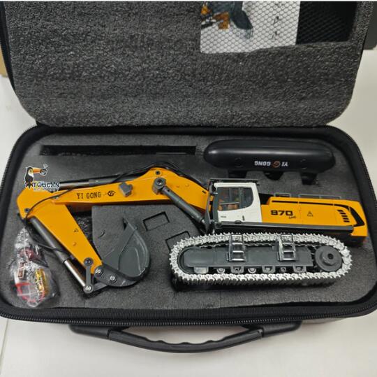 New Toy! Free Shipping CUT Model 1/50 Mini Electric Excavator 970 Electric Wireless Control Simulation Construction Vehicle Model