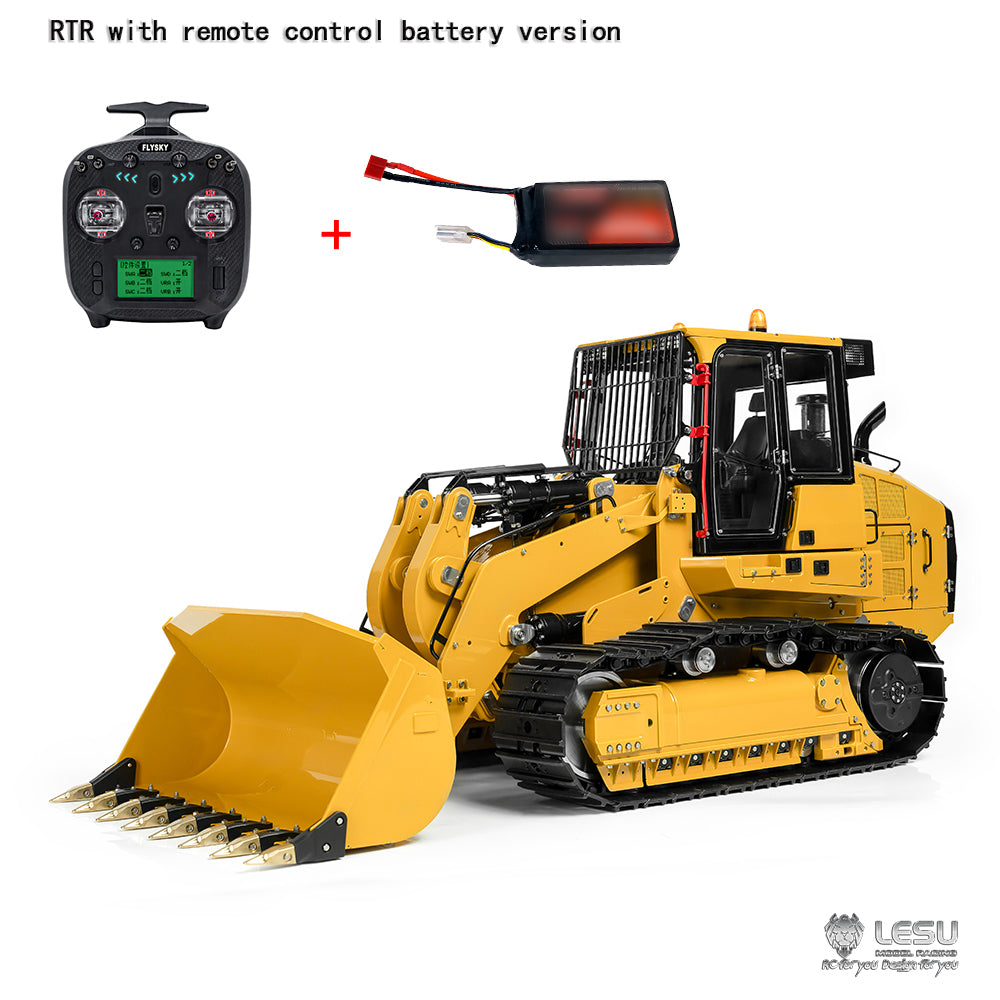 LESU 1/14 973K RC Hydraulic Loader Metal RTR Remote Control Tracked Car Hobby Model DIY Vehicle Flysky ST8 Optional Tracks Colors