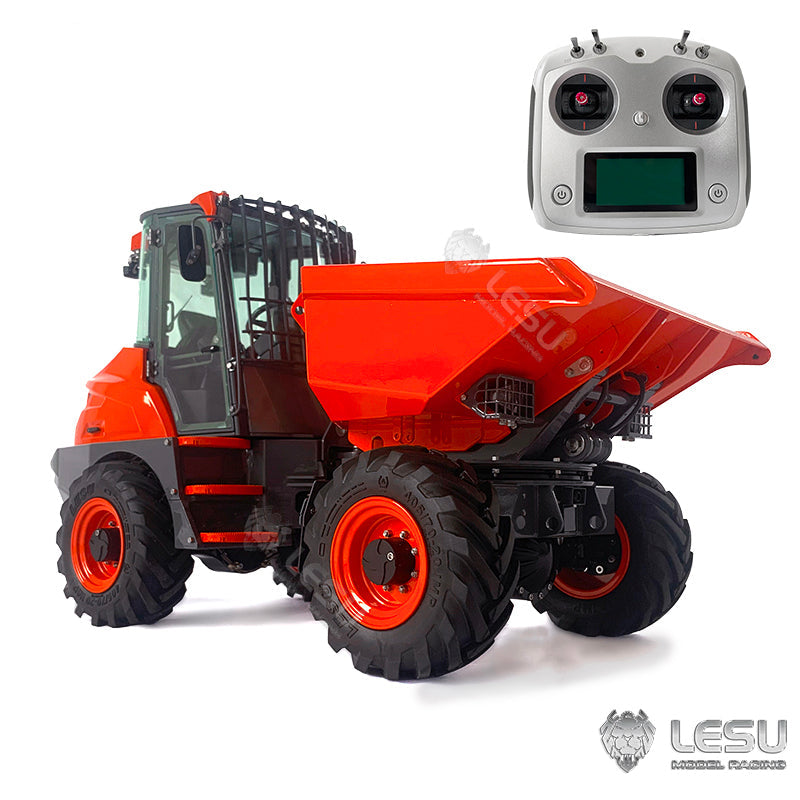 LESU 1/14 4X4 AOUE 6MDX Metal Articulated Remote Controlled Hydraulic Dumper Truck RC Tipper Car Painted ESC PNP Motor