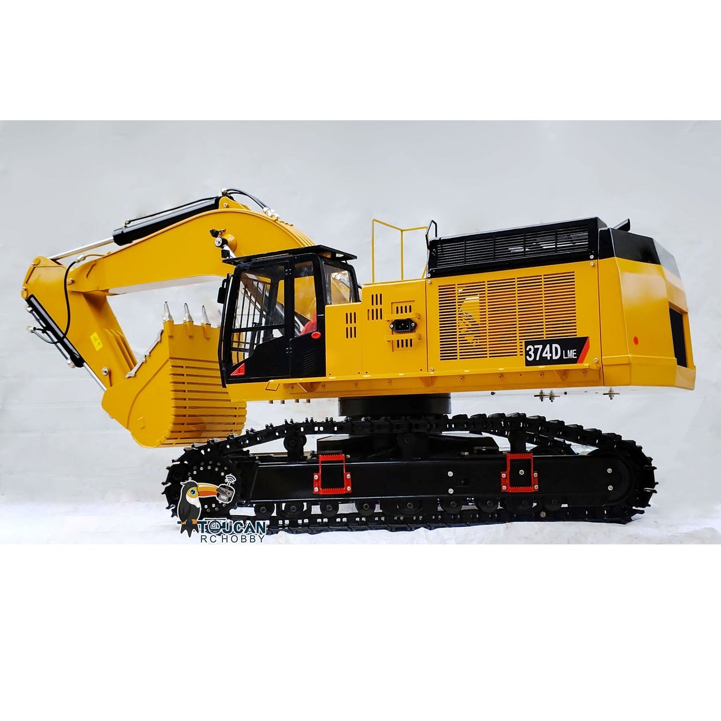 C374 Huge 1/8 RC Hydraulic Excavator 374 Metal Heavy Duty Digger RTR Radio Controlled Construction Vehicles Models Flysky Radio