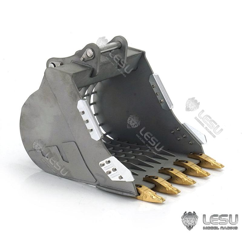 LESU 1/14 Aoue ET26L Metal Hydraulic RC Excavator Painted & Assembled Protective Fence Curved Ripper fork Bucket B