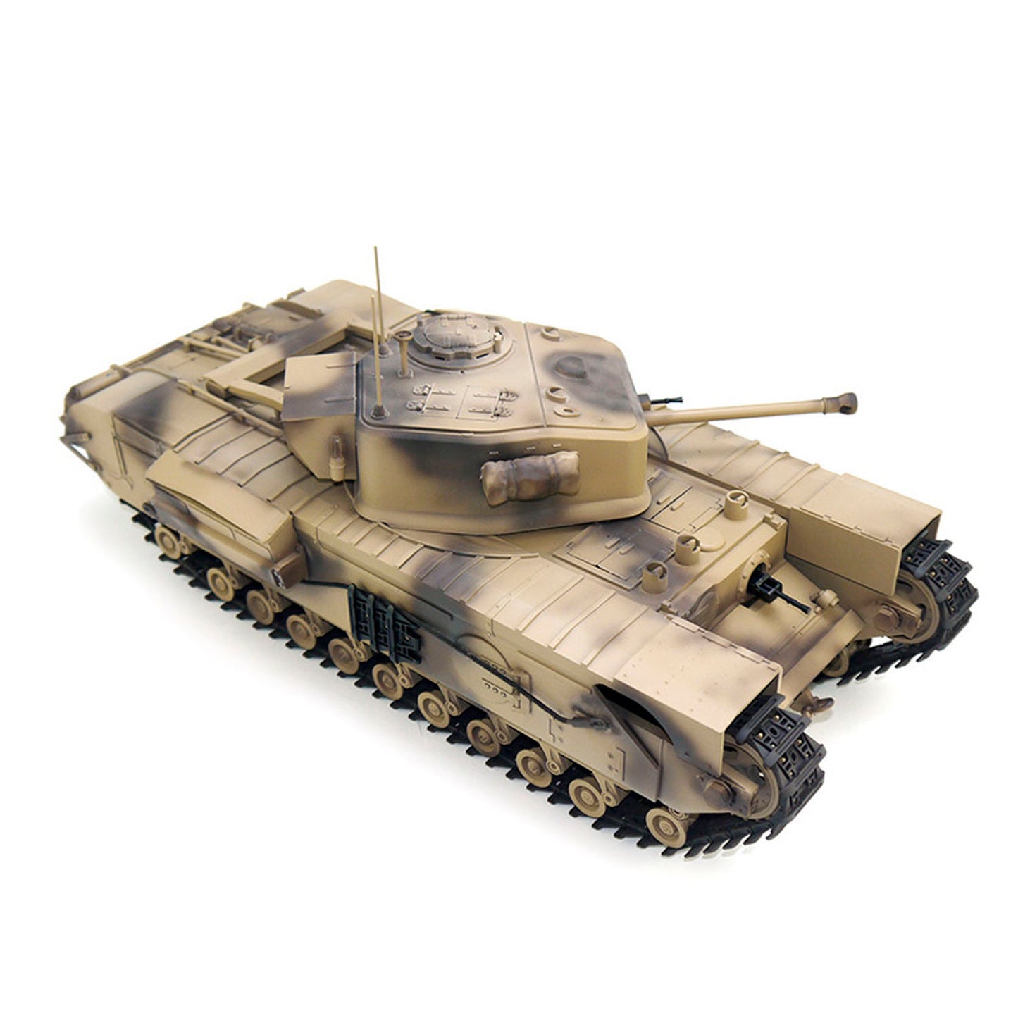 1/16 Military RC Battle Tank Churchill Mk.VII Metal Tracks Tongde Electric Tanks Light Sound Infrared Battle System Smoke Unit