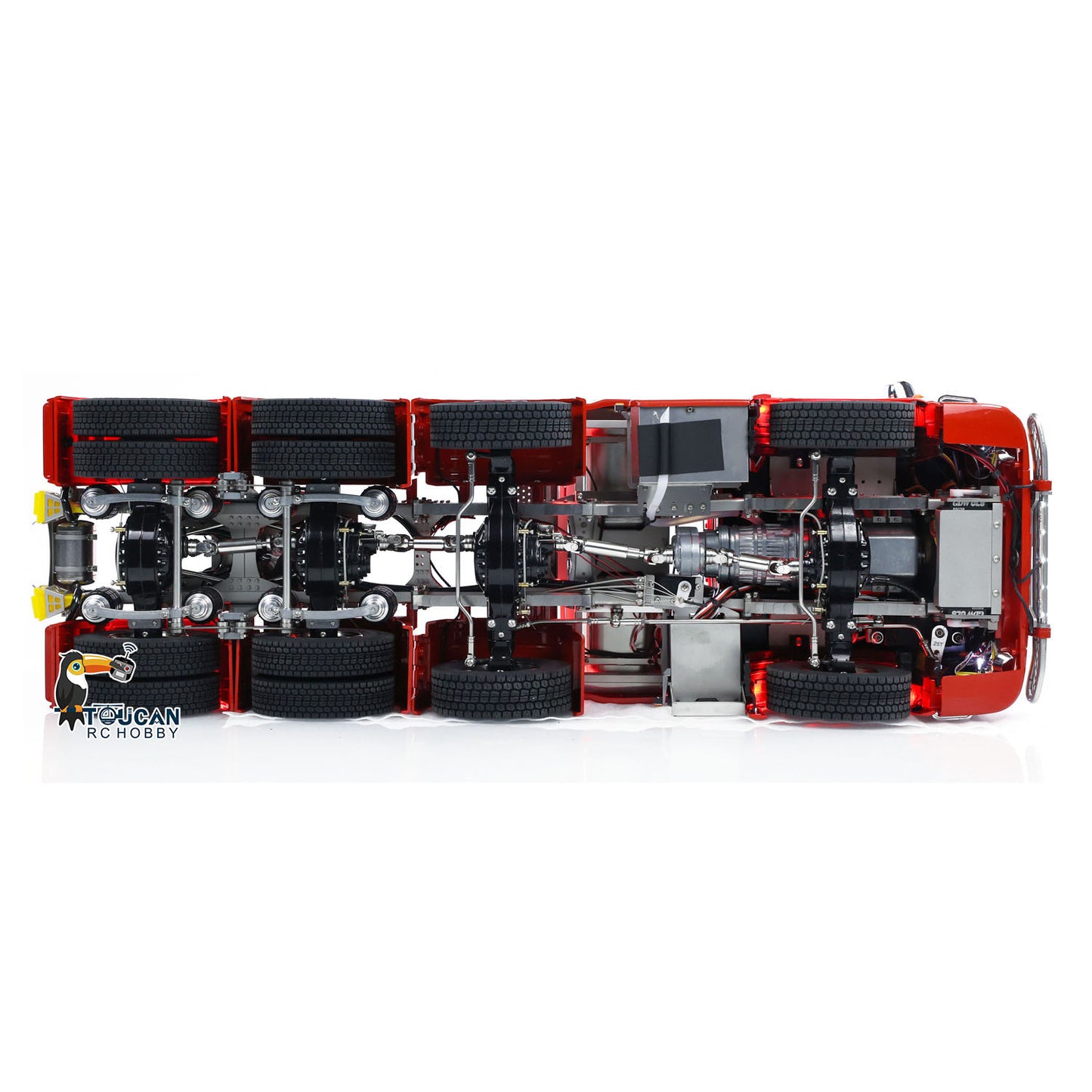 ScaleClub 770S 1/14 RC 8x8 Metal Chassis Tractor Truck chassis detail