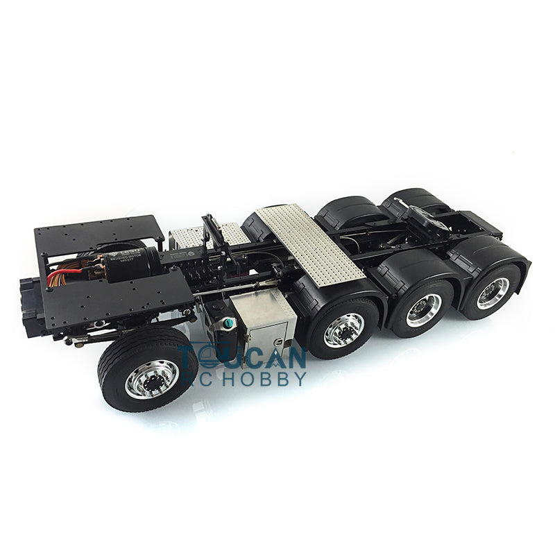 LESU 8x8 1/14 Metal Chassis RC Tractor Truck DIY 3363 56348 1851 3-Speed Transmission with 1/2 transfer case LED Light Sound