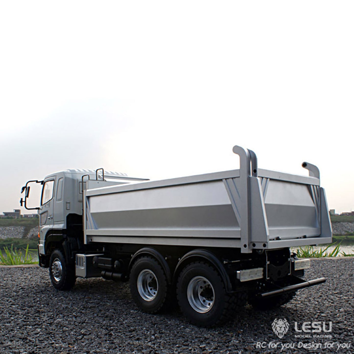 LESU 1/14 6*6 Metal Hydraulic Dumper Radio Control Truck ESC Gearbox Battery & Charger& Radio System 540 Power Motor