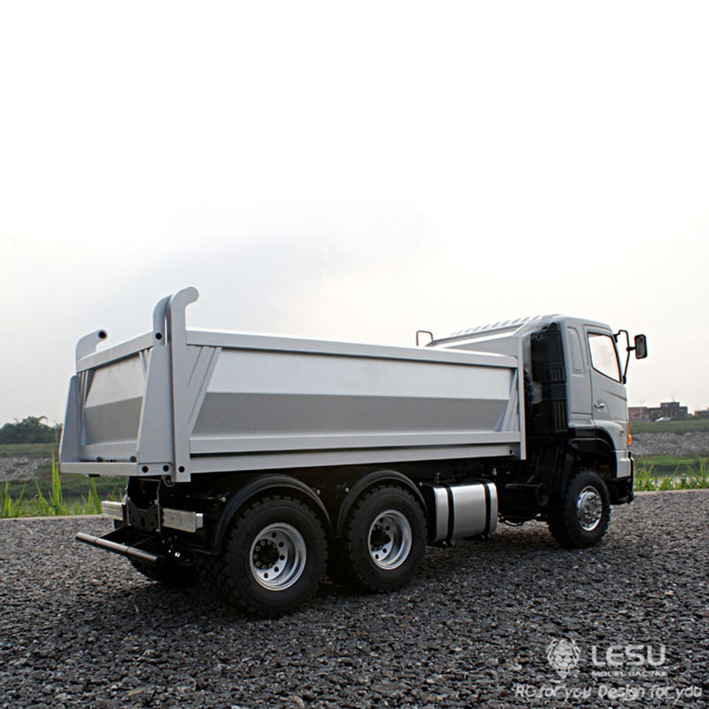 LESU 1/14 6*6 Metal Hydraulic Dumper Radio Control Truck ESC Gearbox Battery & Charger& Radio System 540 Power Motor