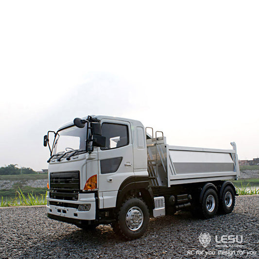 LESU 1/14 6*6 Metal Hydraulic Dumper Radio Control Truck ESC Gearbox Battery & Charger& Radio System 540 Power Motor