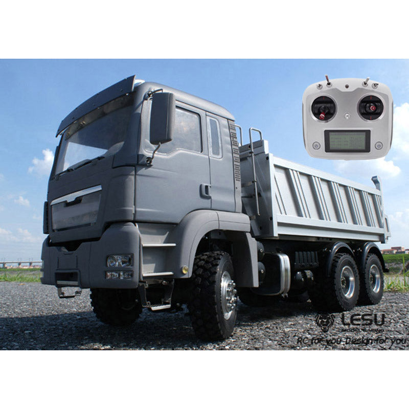 LESU 1/14 8*8 Hydraulic RC Dumper Tipper Truck Car Unpainted Battery & Radio System& Charger ESC Motor Second Gear High Torque Gearbox