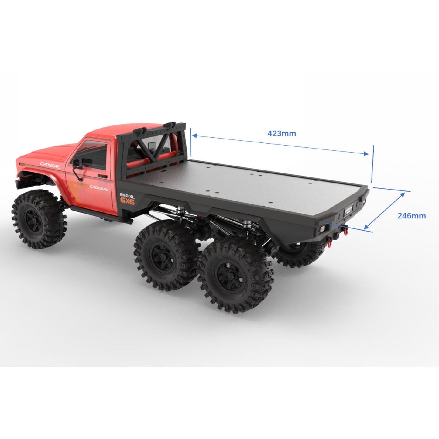 CORSSRC EMO XL 1/8 6WD 6x6 RC Crawler Car Radio Control Off-road Hauler 775*302*288mm Vehicles DIY Model 2-speed Transmission