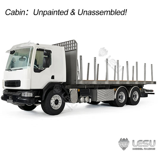 2Speed LESU 1/14 RC Flatbed Timber Truck VM FE Remote Control Lorry Car 6x4 Metal Chassis RWD Model Vehicle Light Sound Motor