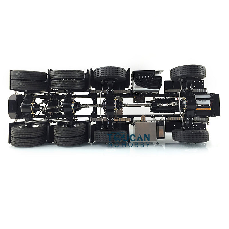 LESU 8x8 1/14 Metal Chassis RC Tractor Truck DIY 3363 56348 1851 3-Speed Transmission with 1/2 transfer case LED Light Sound