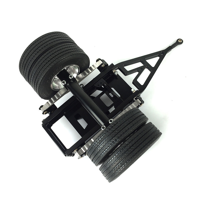 US STOCK LESU Metal Trailer 25.5*18.2*14CM for 1/14 RC TAMIYA Tractor Truck Car DIY