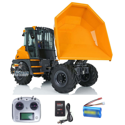 LESU 1/14 4X4 AOUE-6MDX RC Hydraulic Articulated Dumper Remote Control Tipper Ready To Run 6MDX Painted and Assembled