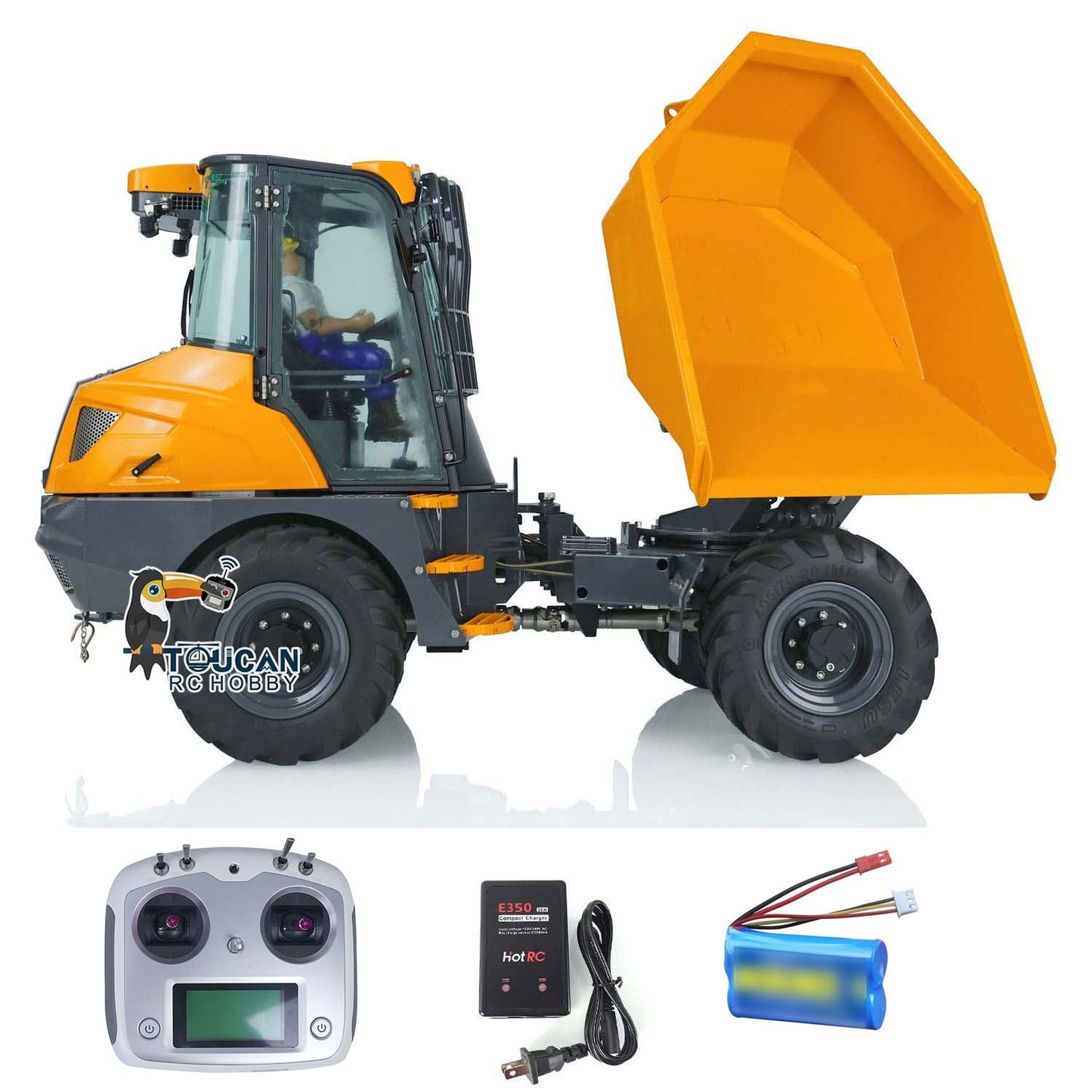 LESU 1/14 4X4 AOUE-6MDX RC Hydraulic Articulated Dumper Remote Control Tipper Ready To Run 6MDX Painted and Assembled