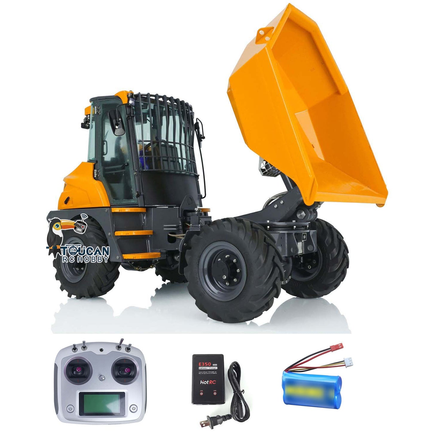 LESU 1/14 4X4 AOUE-6MDX RC Hydraulic Articulated Dumper Remote Control Tipper Ready To Run 6MDX Painted and Assembled