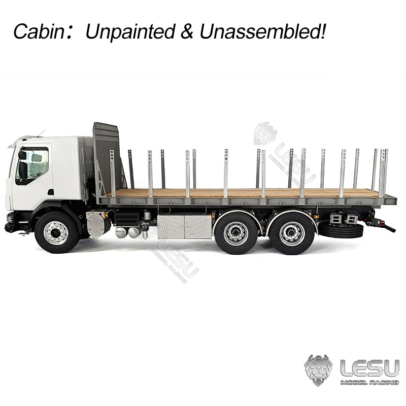 2Speed LESU 1/14 RC Flatbed Timber Truck VM FE Remote Control Lorry Car 6x4 Metal Chassis RWD Model Vehicle Light Sound Motor