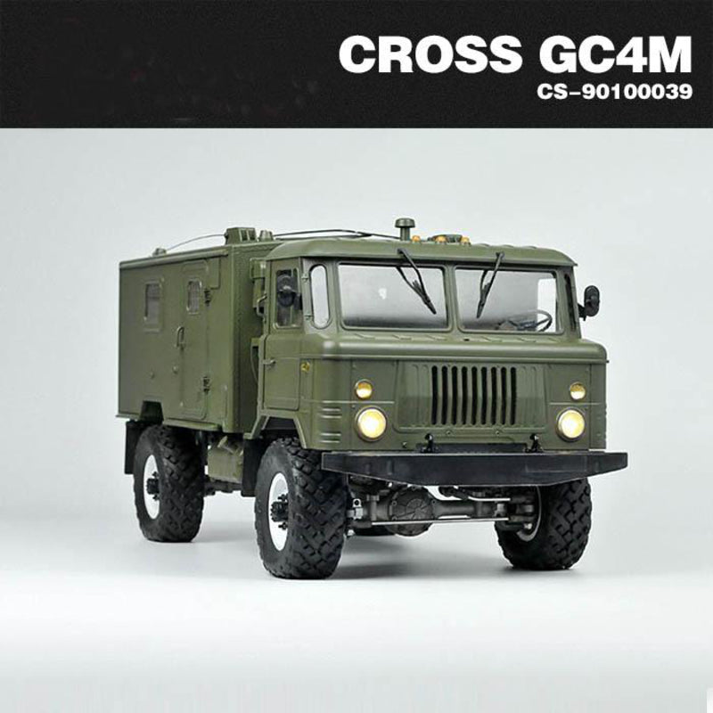 CROSSRC 1/10 Unassembled GC4M Radio Controlled Command Car 4WD KIT Hobby Model Military Truck Motor Axle Hubs LIght System