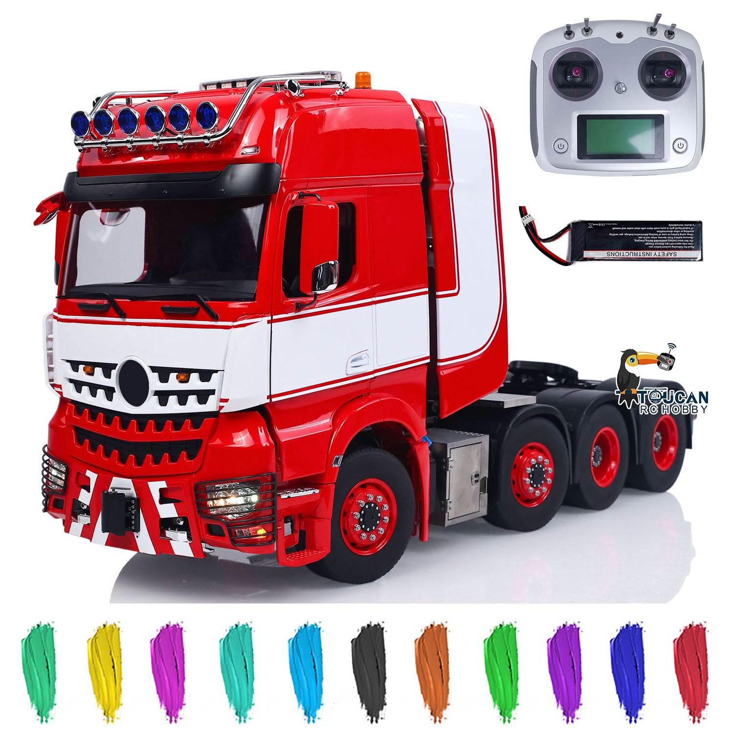 1:14 TOUCAN Heavy Duty 8x8 RC Tractor Truck With 3 Speed Transmission Off Road Hauling RC Vehicle