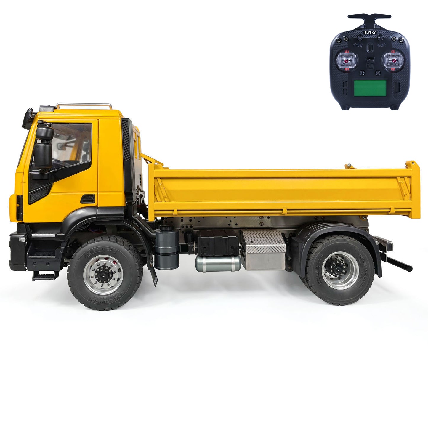1/14 4x2 Metal RC Hydraulic Tipper 2-speed Remote Control Dump Trucks Hobby Model Car Sound Light System Painted Assembled Vehicle