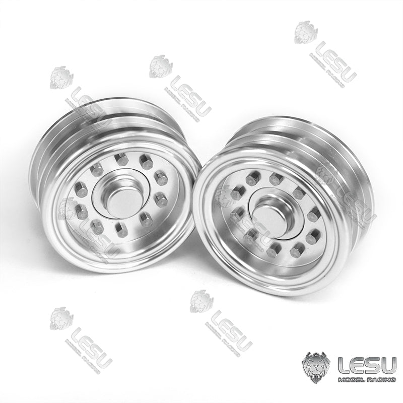 Rear Wheel Tyre 1 Pair for 1/14 LESU RC Forklift Model Car Parts DIY Truck