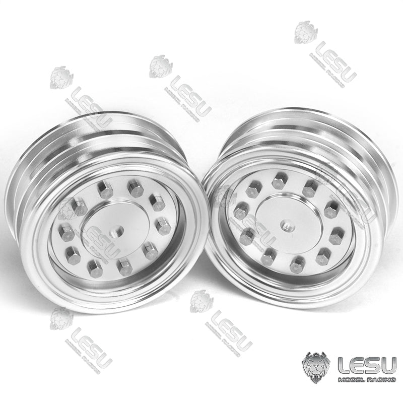 Rear Wheel Tyre 1 Pair for 1/14 LESU RC Forklift Model Car Parts DIY Truck