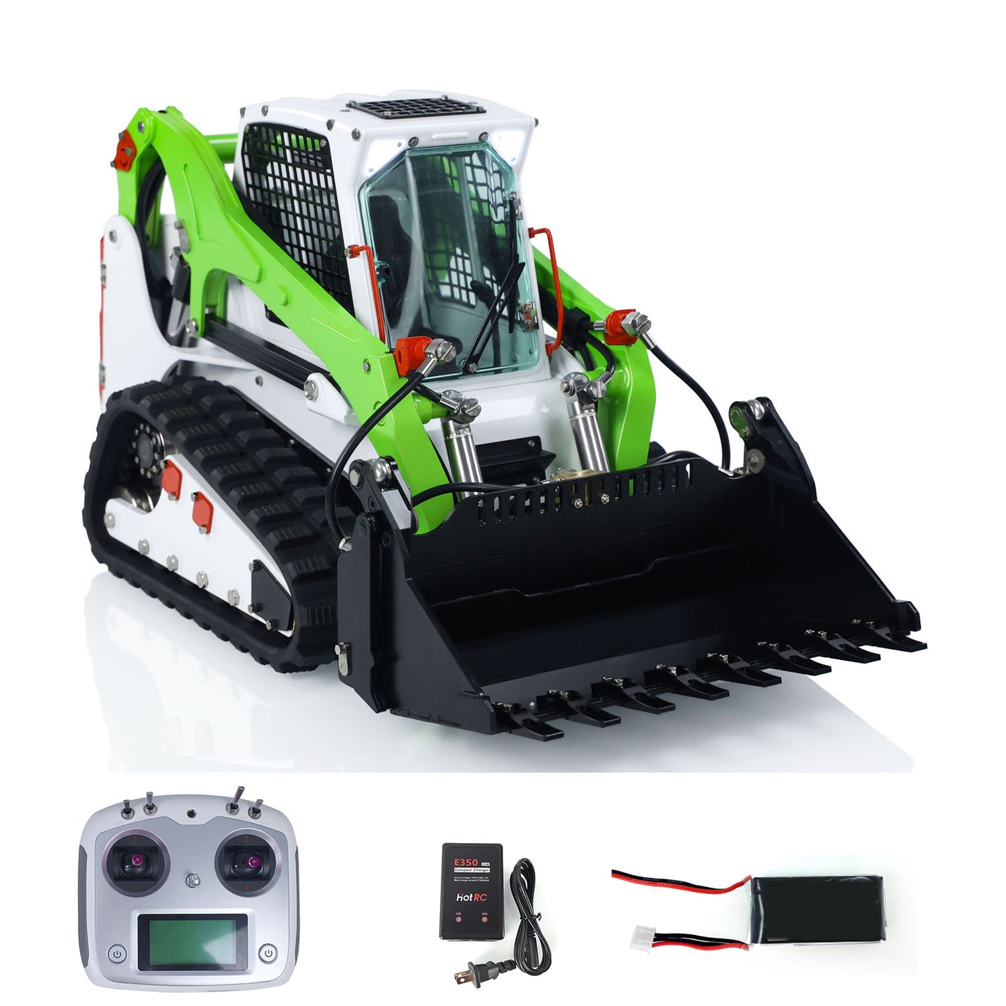 LESU 1/14 RC Hydraulic Car Aoue LT5 Skid-Steer Loader RTR Model Engineering Vehicle Flysky i6S Radio Battery Constraction Machine Ready to Run