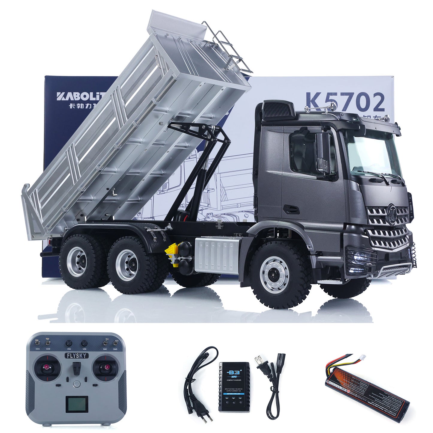 Fast Shipping New 2.4G RC Electric Lifting Dumper 5702 Model 1:14 6*6 Remote Control Tipper Lifting Rod Vehicle Sound Light Motor RTR Car Toy
