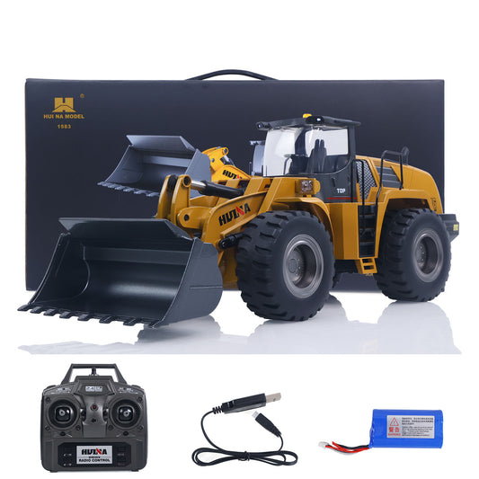 Fast Shipping 1/14 HUINA Toys 2.4G Radio Controlled Loader 1583 Electric Lifting System Lights Sound RC Construction Vehicles Assembled