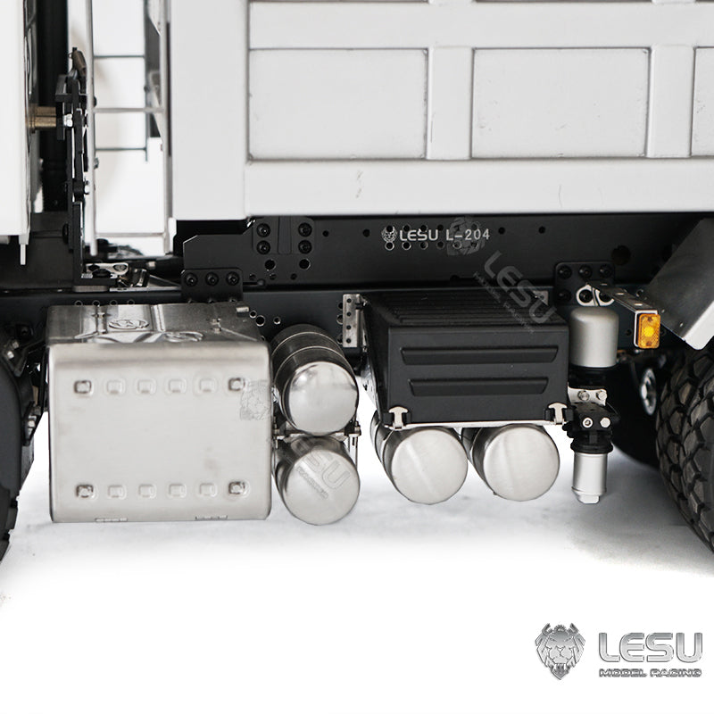1/14 LESU 6x6 RC Hydraulic Metal Dumper Tipper Sound Light System Chassis Bucket Unpainted Unassembled Cabin Body VM Truck