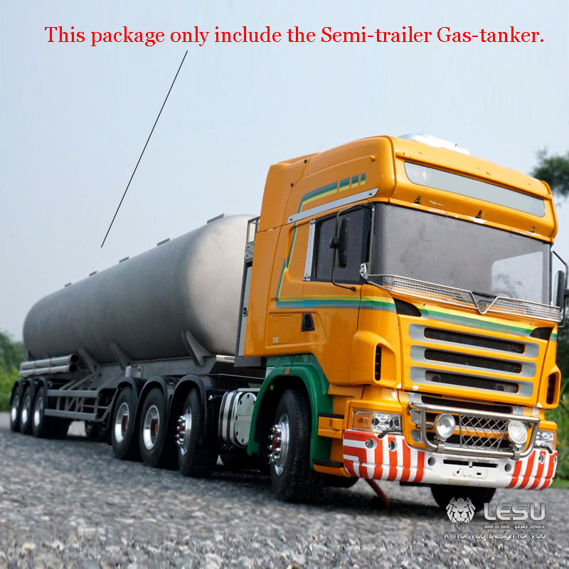 LESU Metal 40Feet Oil Tank Gas-tanker Semi Trailer 1/14 RC Tractor Truck Model