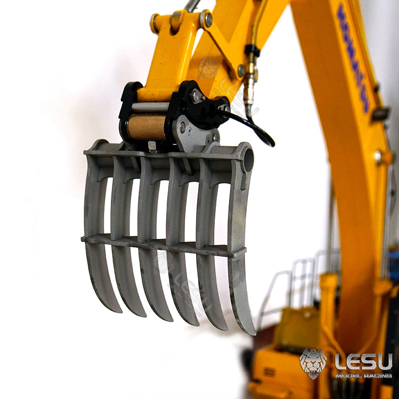 1/14 Metal Scraper Rake Bucket for LESU Komatsu AC360 RC DIY Hydraulic Excavator