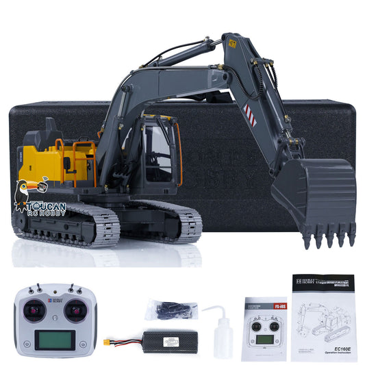 EC160E 1/14 RC Hydraulic Equipment Excavator E111 Alloy Remote Control Diggers Hobby Model DIY Vehicle