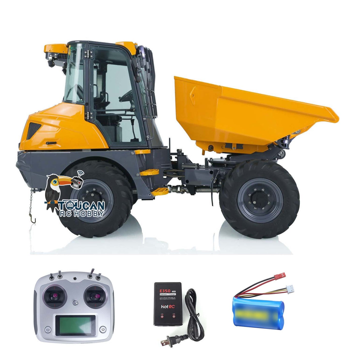 LESU 1/14 AOUE 6MDX Metal RC Remote Controlled Hydraulic Articulated Dumpers Painted Ready To Run Motor ESC Light System