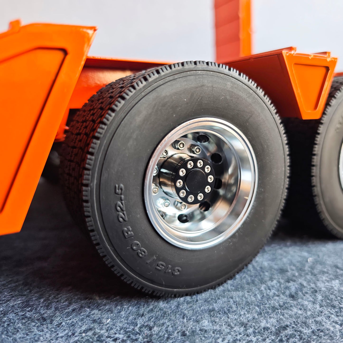 2 Axles Metal Semi Trailer Spring Support Legs Tail Plate for 1/14 DIY Remote Control Tractor Truck No Light